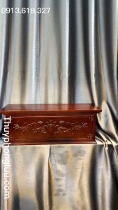 Đế hộp hoa sen chữ nhật màu giả cổ gỗ hương 70x25 Cao 26cm
