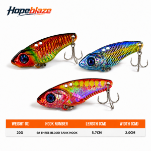 3Pcs FlorVIB Zinc VIB Fishing Lures Blood Groove Treble Hook Multi Depth Swim Bait For Predator Fish Pike Catfish Trout