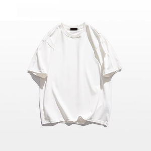 Export Big Sale ~ Withdraw Leak-Picking Loose Niche Style Trendy Summer Mens and Womens Heavy Weight Pure Cotton Short Sleeve T-shirt Casual Half Sleeve