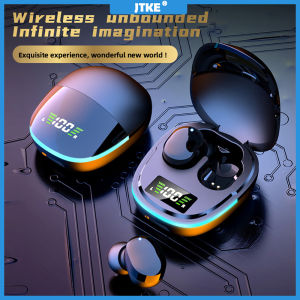 JTKE G9S TWS Bluetooth 5.1 Earphone Colorful Breathing Light Digital Display Headphones In Ear Wireless Earbuds with Mic