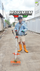 MAXIMUM เครื่องตัดหญ้า กดปุ่มสตาท G45L กดปุ่มสตาทได้ที่แฮนด์ แฮนด์ U ทรงญี่ปุ่นตัดถนัด คาบูผ้าปั้มญี่ปุ่น รับประกัน 1 ปี