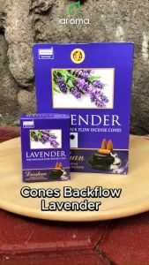 Dupa India Kerucut Aromatherapy Cones - Darshan Lavender Back Flow