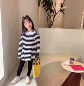 春秋冬童装女童开衩打底裤秋季新款百搭弹力裤棉质修身裤子外穿长裤