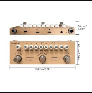 Effect guitar mVave cubebaby multifungsi Record live Rechargeable batre Free BONUS cek deskripsi