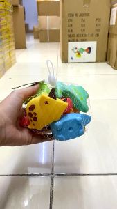 [KST] Dinosaurus Karet Mainan Mandi Bayi Anak Lucu 6pcs | Mainan Anak 1 Tahun Bayi 0 12 Bulan Bath Toys Dinosaur