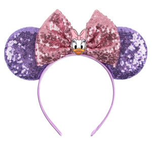 Disney Daisy Duck Ear Headband for Adults Donald Duck Hairbands Girls Kids Headwear Women Mickey Mouse Ears Bow Hair Accessories