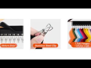 Hat Storage for Baseball Caps for Hanger & Room Closet Display with 10 Stainless Steel Clips