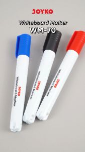 Whiteboard Marker Spidol Papan Tulis Dapat Dihapus Joyko WM-70 1 LUSIN ( 12 PCS ) Black Blue Red