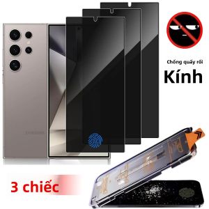 3 Miếng Dán Bảo Vệ Màn Hình Kính Cường Lực Cho Samsung Galaxy S25 Edge S24 Ultra S23 S22 S21 A55 A35 A15 A16 5G Chống Nhìn Trộm Chống Trầy Xước