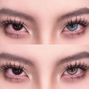 Best-Selling Korean Dark Blue Contact Lenses with Solution: COD POLARIS 14.2MM Yearly Use