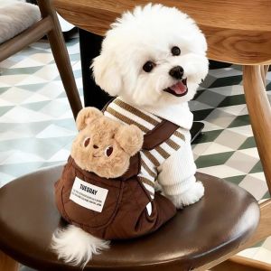Petone dOrage | Warm Padded Pet Costume Dog Clothing For Small Dogs With Leash Design