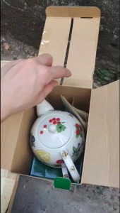 ☕Set ấm trà hoa quả hàng Italy và ấm tokoname hoa lọc gốm