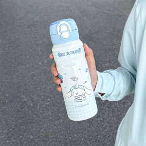 Sanrio | 1pc Sanrio thermos cup 500ML suitable for outdoor play sports portable thermal water bottle one lid with dual drinking modes