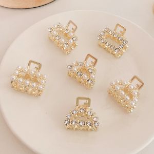 Kẹp Tóc Ngọc Trai Đính Kim Cương Giả Kẹp Tóc Dễ Thương Kẹp Tóc Cá Mập Tinh Tế Kẹp Gắp