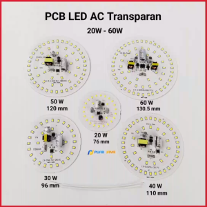 PCB LED AC BM Hitam TP 20 30 40 50 60 Watt Mesin Lampu LED Cocok Untuk Casing Transparan