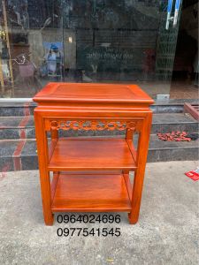 đôn chữ Nhật mặt 35x50 cao 70 và 40x60 cao 80 gỗ Nam Phi 2 đợt