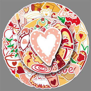 62 แผ่นติดสติกเกอร์ลายหัวใจวาดการ์ตูน กระเป๋าเดินทาง โน้ตบุ๊ก กีตาร์ ป้ายรถยนต์ ติดกระดาษที่ทนต่อการเปียก