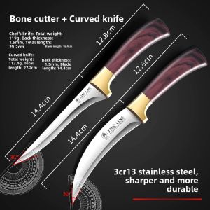 TINGLING | Sharp Butchering Knife for Bone Removal and Meat Cutting Extended Length