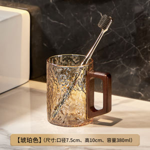 Premium Glass Toothbrush Cup Set for Home Use Couple Brushing Cups Washing Cleaning Tools High End Dental Cylinder Brush Holder