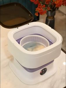 ALLTOU Mesin Cuci Mini Portable 13L Otomatis Mesin Pengering Pakaian Sterilisasi Cahaya Biru