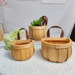 Polocat giỏ đựng tỏi gừng hành tây giỏ đựng tỏi gừng nhà bếp Giỏ đựng tre thủ công giỏ treo Nhật Bản gia dụng