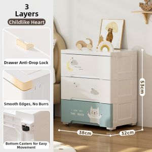 YEYA | Narrow Space Plastic Drawer Storage Cabinet
