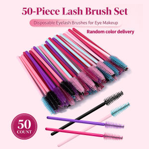 Disposable Crystal Eyelashes Brush Comb 50Pcs Eye Lashes Extension Mascara Wands Makeup Professional Makeup Beauty Tool