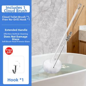 HANSHILIUJIA | Cloud Shaped Soft Long Handle Bathroom Cleaning Brush