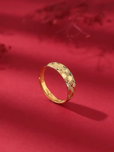 Saudi Gold 18k Pawnable Legit Ring Pure Gold Ring for Women Size Adjustable Open Couples Rings Glossy Promise Ring Jewelry Set Wedding Rings for Girls Fashion Jewelry Set Promise Ring for Girlfriend Ring Jewelry for Women