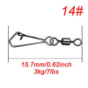 FishTrip Fishing Lure Connector Swivel Snap Fishing Barrel Rolling Swivel Fishing Quick Pin Hooks Link Snap Fishing Accessories
