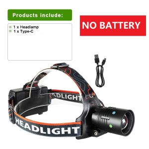 Đèn Pha LED 8900000LM Có Thể Sạc Lại Bằng USB Đèn Pha Huỳnh Quang Tầm Xa 4km Có Đèn Cảnh Báo Màu Đỏ 180 °   Chế Độ Chống Nước Góc Chiếu Rộng/chiếu Hẹp