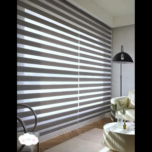 Premium Modern Korean Duo Roller Blinds Heat-Blocking Curtain For Window Bedroom Decoration