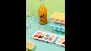 แม่พิมพ์น้ำแข็ง พิมพ์ซิลิโคน (8ช่อง) พร้อมกล่องพลาสติก ซิลิโคนทำน้ำแข็ง ที่ทำน้ำแข็งDIY วัสดุฟู้ดเกรด ปลอดภัย