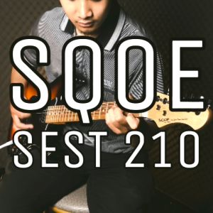 SQOE SEST210 Super Stratocaster Body HH Electric Guitar Rosewood Fretboard ( SEST / SEST-210 / ST )