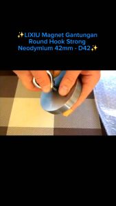 LIXIU Magnet Gantungan Round Hook Strong Neodymium 42mm - D42
