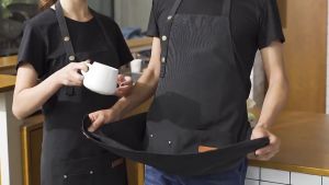 Celemek Anti Air Dan Minyak Barista Masak Chef Apron Dapur Tali