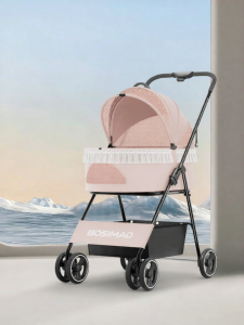 BOSIMAO | Portable Foldable Blue Separation Design Pet Stroller