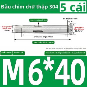 Yi Se Dian Zi | Vít Nở Trong Đầu Chữ Thập Inox 304