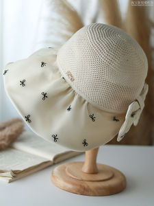 Mũ Câu Cá Chống Nắng Cho Nữ Mùa Hè Phong Cách Mới Sau Chia Rẽ Thắt Nút Bướm Ngoài Trời Chống Tia UV Thoáng Khí