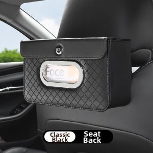 Elegant Car Tissue Box Organizer with Strap for Visor and Sunroof