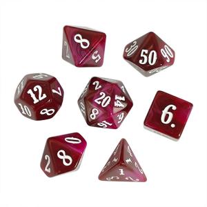Blend Color Acrylic Material Dice Set Games Digital Dice DND RPG MTG Role-playing Board Game 7Pcs/Set Dice KTV Bar Club Dice Set