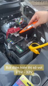 Bút thử điện hiển thị Volt dùng cho ắc quy 6V - 12V - 24V