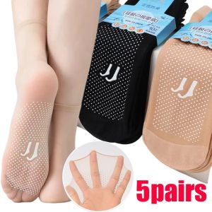 5 คู่ ถุงเท้า สำหรับ ผู้ชาย ผู้หญิง หญิงสาว คลิป กับ ถุงเท้ายาง ยืด สูง สำหรับ ผู้ชาย แฟชั่น ระบาย อากาศ สำหรับ ฤดูร้อน สีดำผิวเซ็กซี่