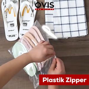 Zipper Lock 20x30 cm Ziplock 30x20 cm Plastik Travel Pouch Bag Kantong Zip Bening Potrait Landscape