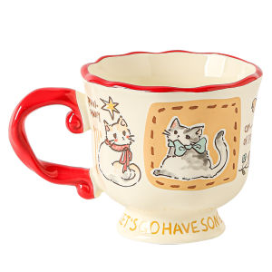 Mr.Snail | Cute Ceramic Stemmed Mug Home Office Gift for Women