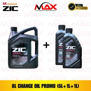 SK-ZIC 8 Liters X7 5W-30 DSL Fully Synthetic Change Oil Bundle