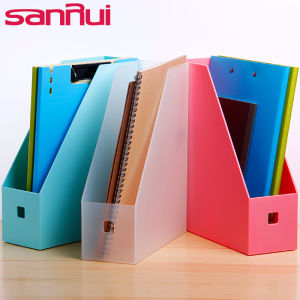 Hộp Đựng Tài Liệu Đơn Ngăn Sáng Tạo Ba Sắc Vỏ Đựng Tài Liệu Để Bàn Văn Phòng Hộp Đựng Tài Liệu Bằng Nhựa PP Sản Xuất Tại Trung Quốc