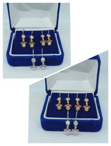 ANTING KAIT ANAK MP 1 + M. MICKE / MINIE MOUSE MP KOMBI MT PINK DAN HITAM / ANTING PERAK ASLI SILVER 925 LAPIS EMAS/ ANTING FASHION ANAK