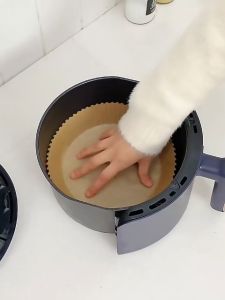 จานกระดาษไร้หม้อทอด 20 ซม. 30/50 ชิ้น ที่วางหม้อไม่ต้องทอด หม้อไม่ต้องล้าง 6-8L