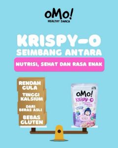 OMO! Krispy-O 15gr / Cemilan Snack Puffs Sehat Bayi Anak / OMO Krispy O